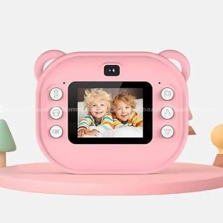 Instant B/W Print Digital Camera For Kids( Pink)